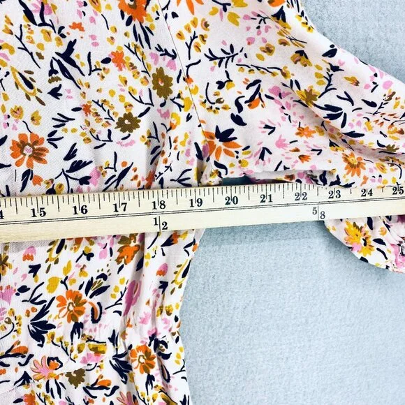 Petal Pup Cottagecore Dress Womens M Multicolor Micro Floral Tired Ruffle Maxi - Picture 12 of 16